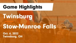 Twinsburg  vs Stow-Munroe Falls  Game Highlights - Oct. 6, 2022