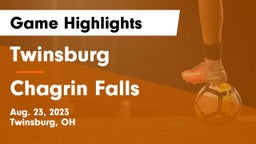 Twinsburg  vs Chagrin Falls  Game Highlights - Aug. 23, 2023