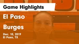 El Paso  vs Burges  Game Highlights - Dec. 10, 2019