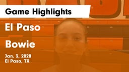 El Paso  vs Bowie  Game Highlights - Jan. 3, 2020