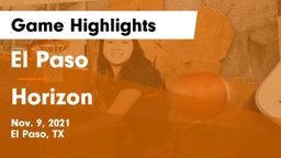 El Paso  vs Horizon  Game Highlights - Nov. 9, 2021