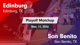 Matchup: Edinburg  vs. San Benito  2016