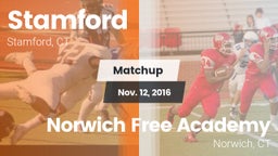 Matchup: Stamford  vs. Norwich Free Academy  2016