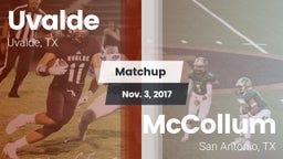 Matchup: Uvalde  vs. McCollum  2017