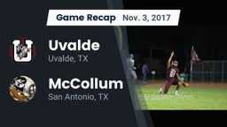 Recap: Uvalde  vs. McCollum  2017