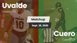 Matchup: Uvalde  vs. Cuero  2020