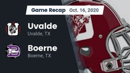 Recap: Uvalde  vs. Boerne  2020