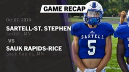 Recap: Sartell-St. Stephen  vs. Sauk Rapids-Rice  2016