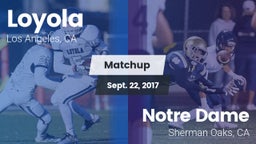 Matchup: Loyola  vs. Notre Dame  2017