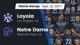 Recap: Loyola  vs. Notre Dame  2017