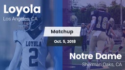 Matchup: Loyola  vs. Notre Dame  2018