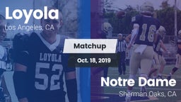Matchup: Loyola  vs. Notre Dame  2019