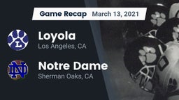 Recap: Loyola  vs. Notre Dame  2021