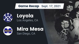 Recap: Loyola  vs. Mira Mesa  2021