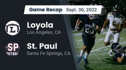 Recap: Loyola  vs. St. Paul  2022