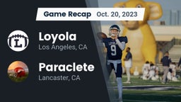 Recap: Loyola  vs. Paraclete  2023