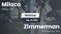 Matchup: Milaca  vs. Zimmerman  2016