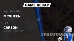 Recap: McQueen  vs. Carson  2016
