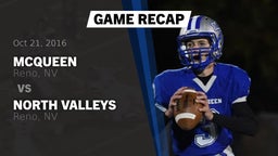 Recap: McQueen  vs. North Valleys  2016