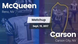 Matchup: McQueen  vs. Carson  2017