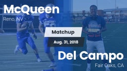 Matchup: McQueen  vs. Del Campo  2018