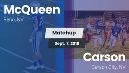 Matchup: McQueen  vs. Carson  2018