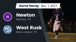 Recap: Newton  vs. West Rusk  2017