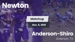 Matchup: Newton  vs. Anderson-Shiro  2019