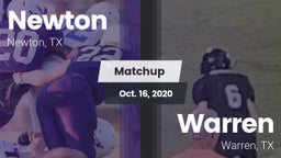 Matchup: Newton  vs. Warren  2020