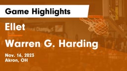 Ellet  vs Warren G. Harding  Game Highlights - Nov. 16, 2023