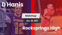 Matchup: D'Hanis  vs. Rocksprings High 2016