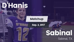 Matchup: D'Hanis  vs. Sabinal  2017
