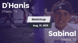 Matchup: D'Hanis  vs. Sabinal  2019