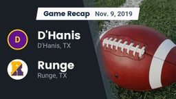 Recap: D'Hanis  vs. Runge  2019