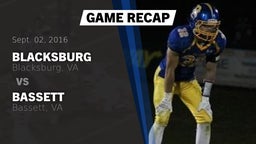 Recap: Blacksburg  vs. Bassett  2016