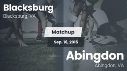 Matchup: Blacksburg High vs. Abingdon  2016