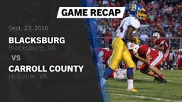 Recap: Blacksburg  vs. Carroll County  2016