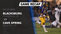Recap: Blacksburg  vs. Cave Spring  2016