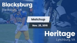 Matchup: Blacksburg High vs. Heritage  2016