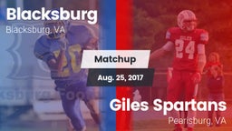 Matchup: Blacksburg High vs. Giles  Spartans 2017