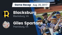 Recap: Blacksburg  vs. Giles  Spartans 2017
