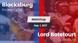 Matchup: Blacksburg High vs. Lord Botetourt  2017