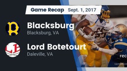 Recap: Blacksburg  vs. Lord Botetourt  2017