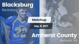 Matchup: Blacksburg High vs. Amherst County  2017