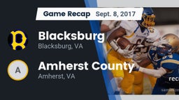 Recap: Blacksburg  vs. Amherst County  2017