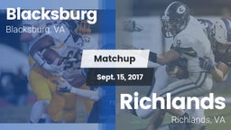 Matchup: Blacksburg High vs. Richlands  2017