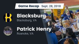 Recap: Blacksburg  vs. Patrick Henry  2018