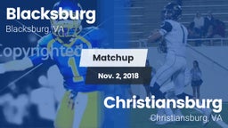 Matchup: Blacksburg High vs. Christiansburg  2018