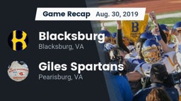 Recap: Blacksburg  vs. Giles  Spartans 2019