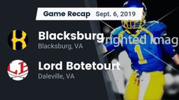 Recap: Blacksburg  vs. Lord Botetourt  2019